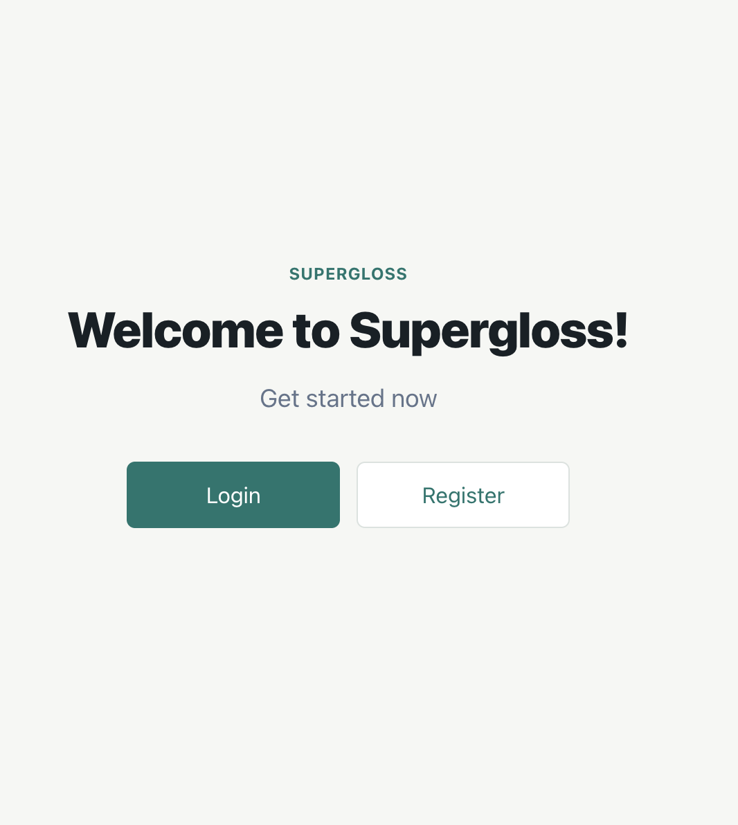 Supergloss vocabulary dashboard